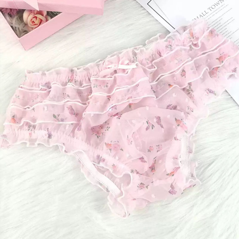 Boxer Brief Pack Cotton - Schattige Chiffon Herenonderbroek in Japanse stijl,