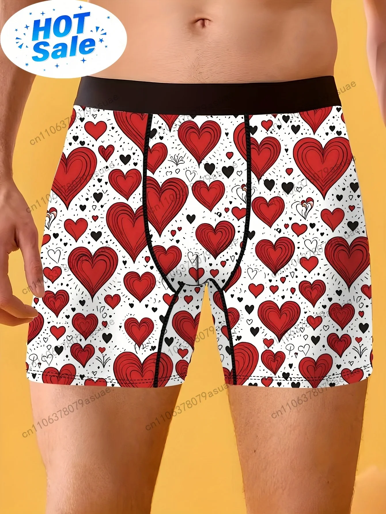 1pc heren boxershorts met hart - Quick Dry Underwear recensie en prijs