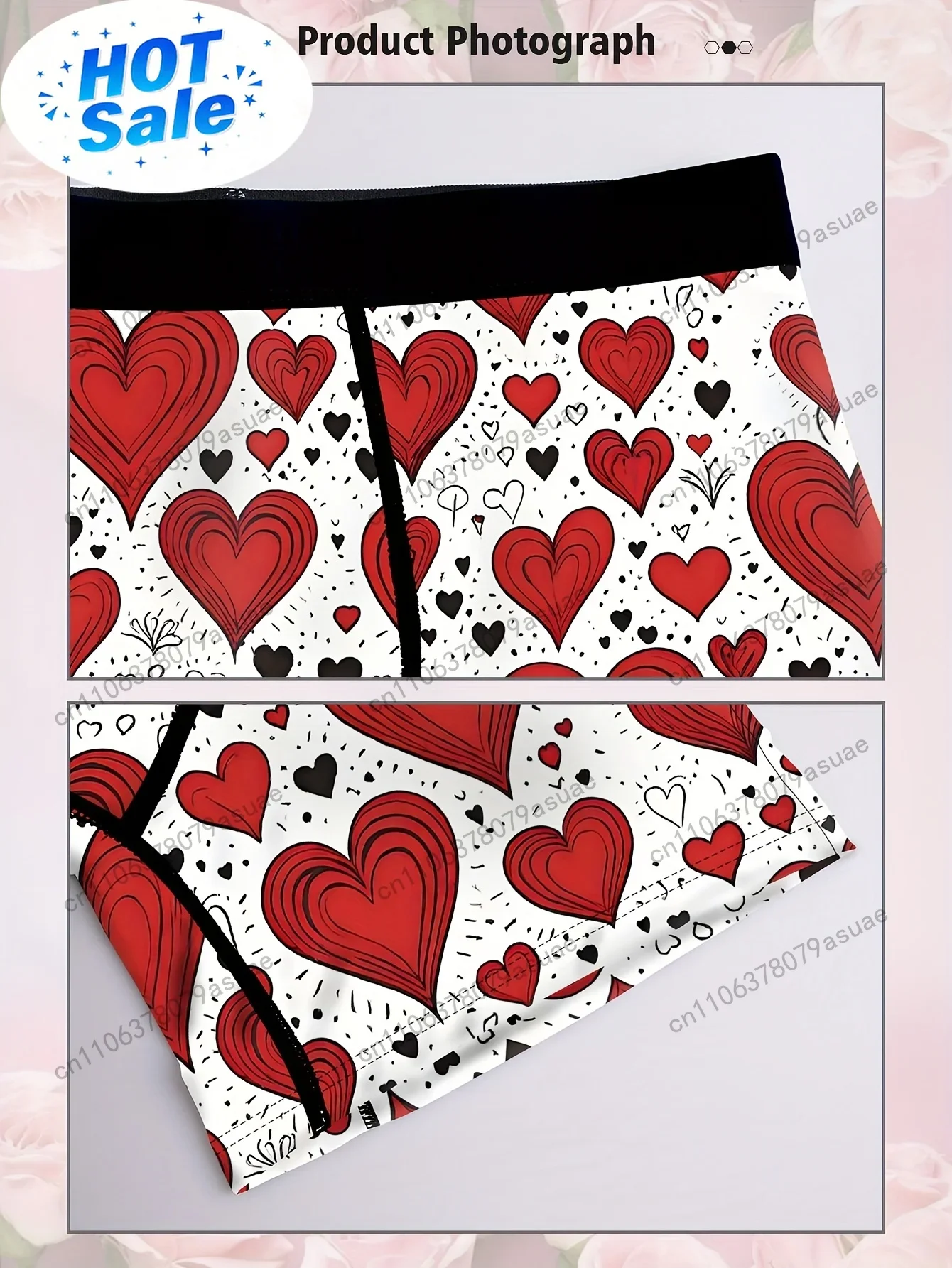 1pc heren boxershorts met hart - Quick Dry Underwear recensie en prijs